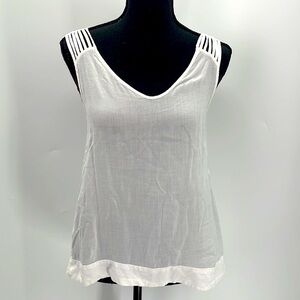 UEC BCBGENERATION white cotton blend tank top medium